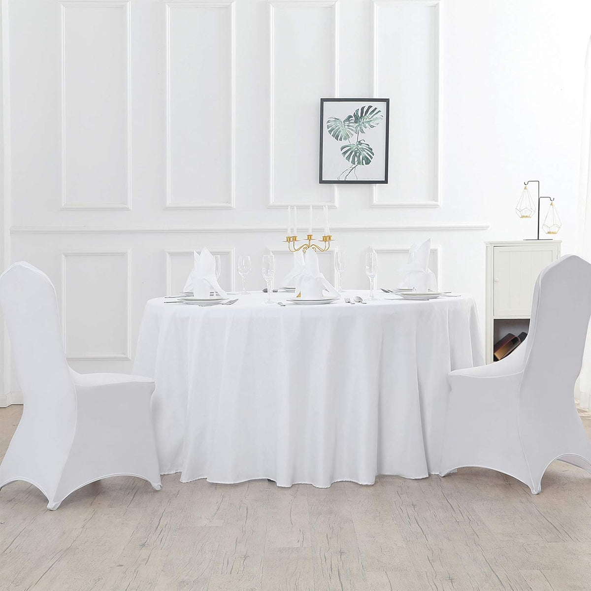 70 inch Round Tablecloth Washable Polyester Table Cloth Decorative Table Cover for Wedding Party