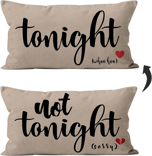 Mancheng-zi Bridal Gift,12x20 Pillow Cover,Bridal Shower Gifts,Funny Couples Reversible Linen