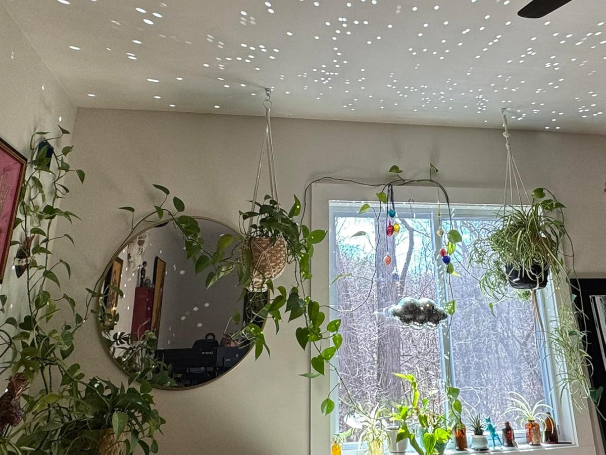 Disco Ball Cloud Shaped, Cute Hanging Party Mirror Decor with Chain, Retro Light Reflective Ball