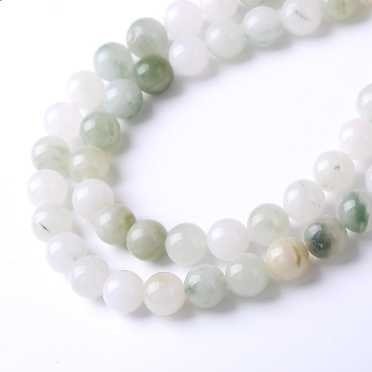 Blue and White Streamer Stone Beads for Jewelry Making DIY Craft Gemstone Beads Kit (8mm, 45pcs)