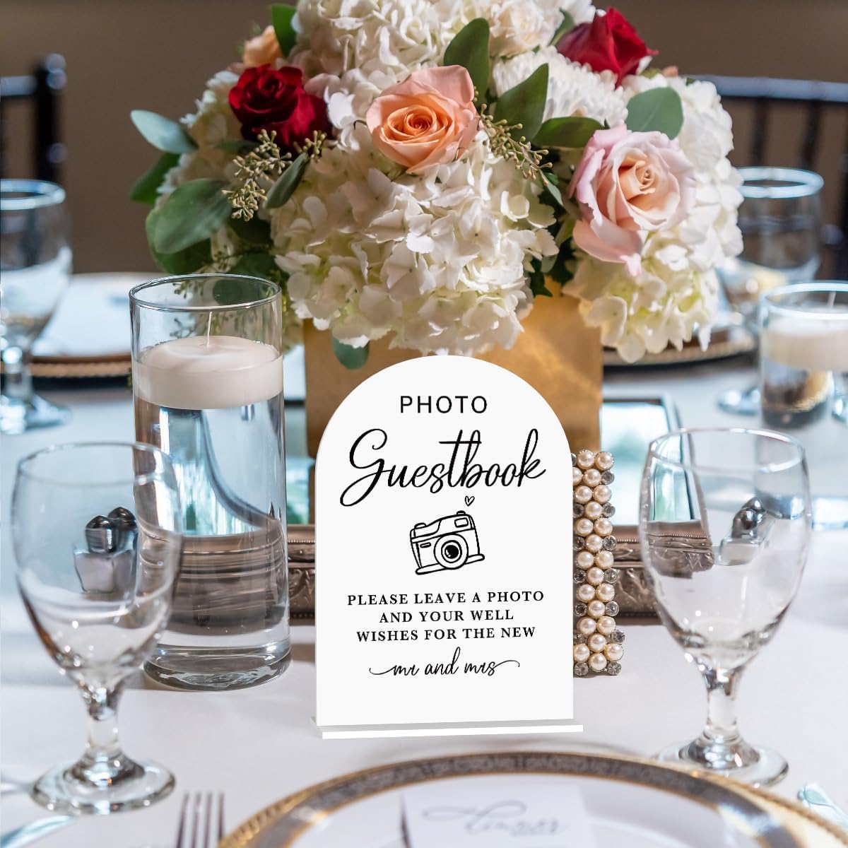 Acrylic Wedding Sign Photo Guestbook Sign for Wedding Wedding Signs for Ceremony Modern Calligraphy