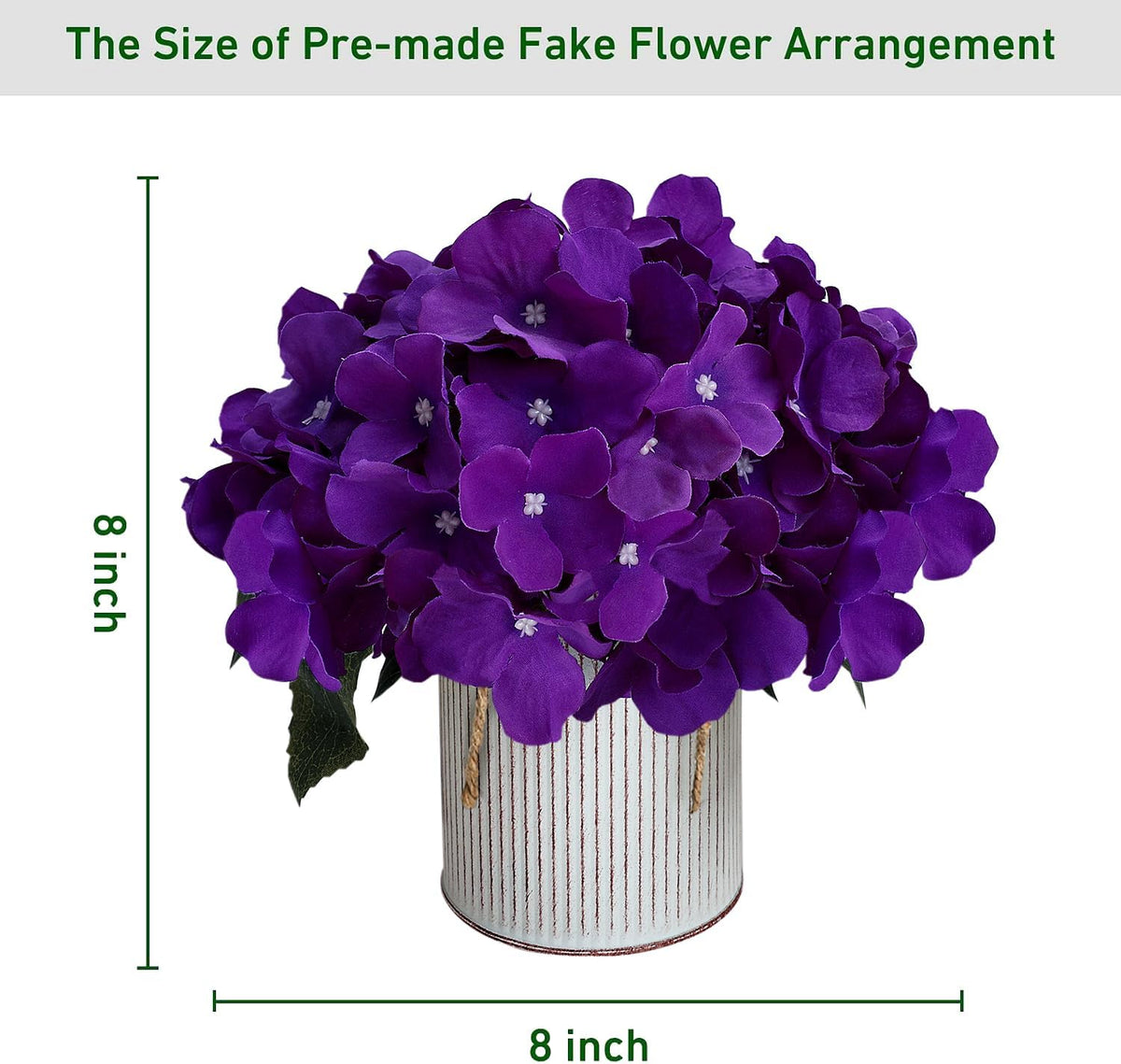Flower Table Centerpieces - Set of 6 Floral Arrangement Artificial Wedding Hydrangeas Floral