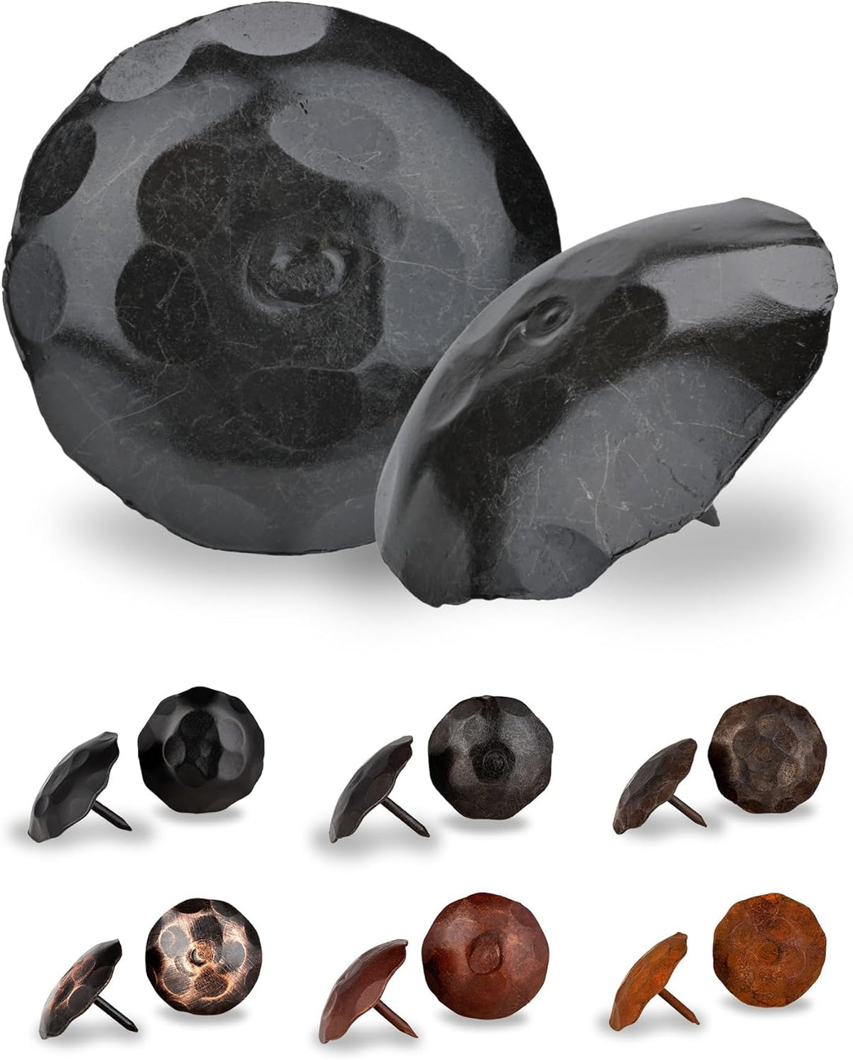 50 Pack 2" Round Head Iron Clavos Decorative Nails – Sealed Unfinished – Handmade Rustic Round
