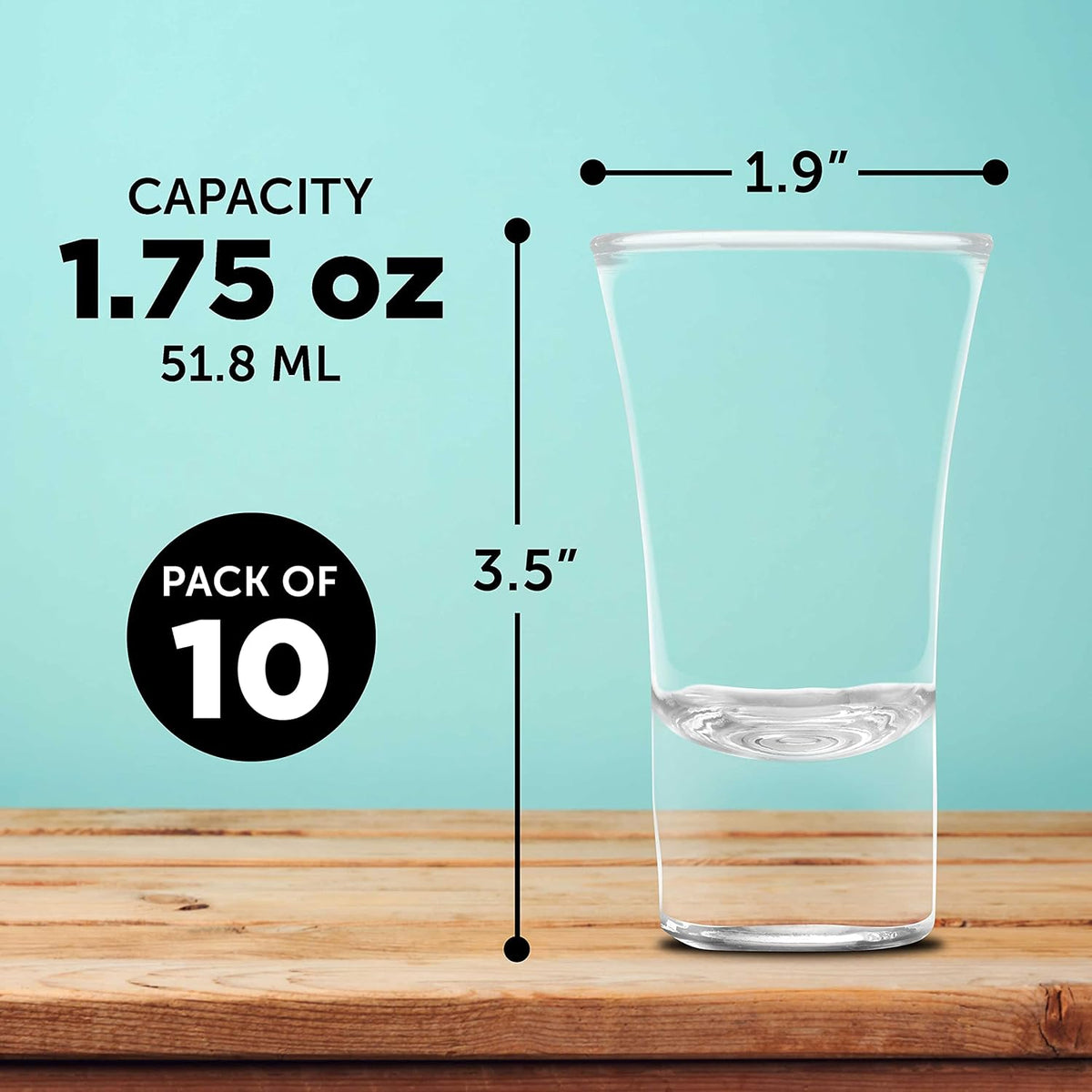 DISCOUNT PROMOS 2 oz. Lord Shooter Etched Shot Glasses, 10 pack, 21st Birthday Party, Lounge