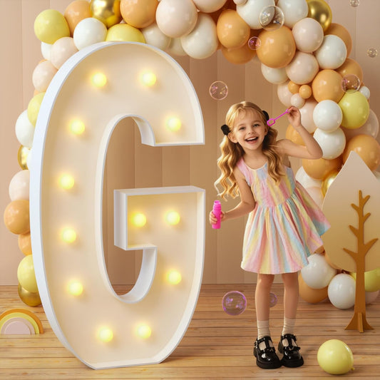 imprsv Marquee Light Up Letters, 4FT Mosaic Letters with Light for Baby Shower Graduation Party