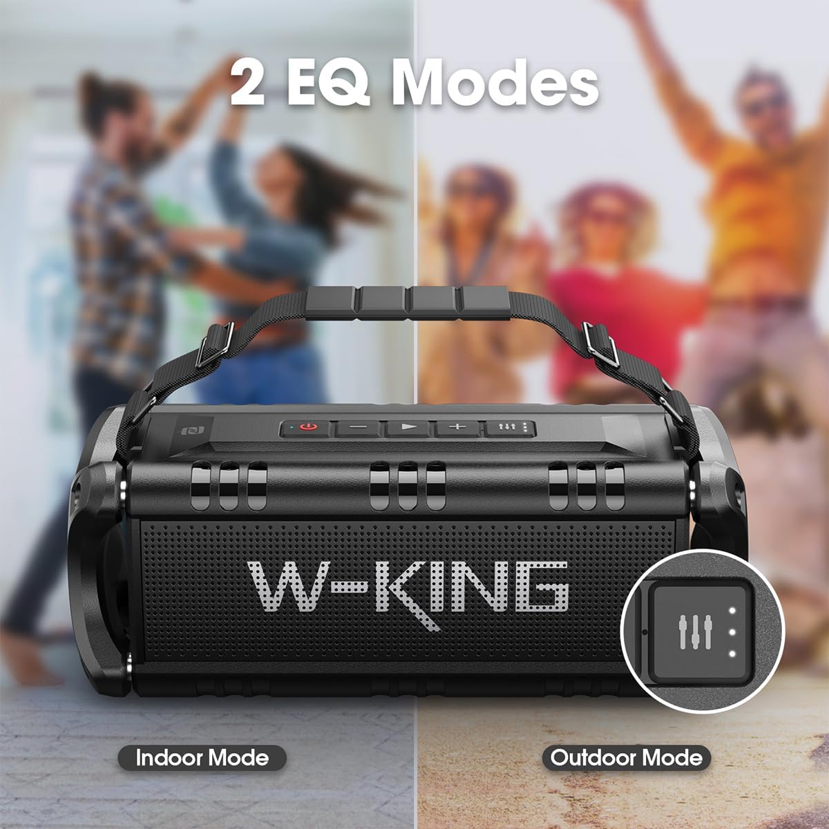 W-KING Bluetooth Speaker, 90W Max Portable Outdoor Speaker Loud, IPX6 Waterproof/50W Deep Bass