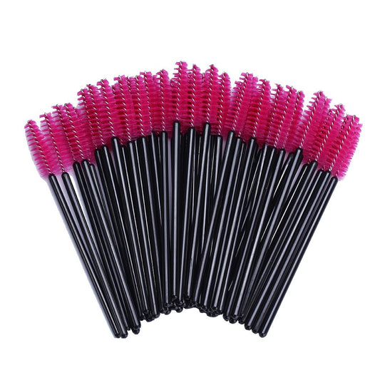 BTYMS 100 Pcs Disposable Eyelash Brush Mascara Applicator Lash Wand Eyebrow Spoolie for Extension