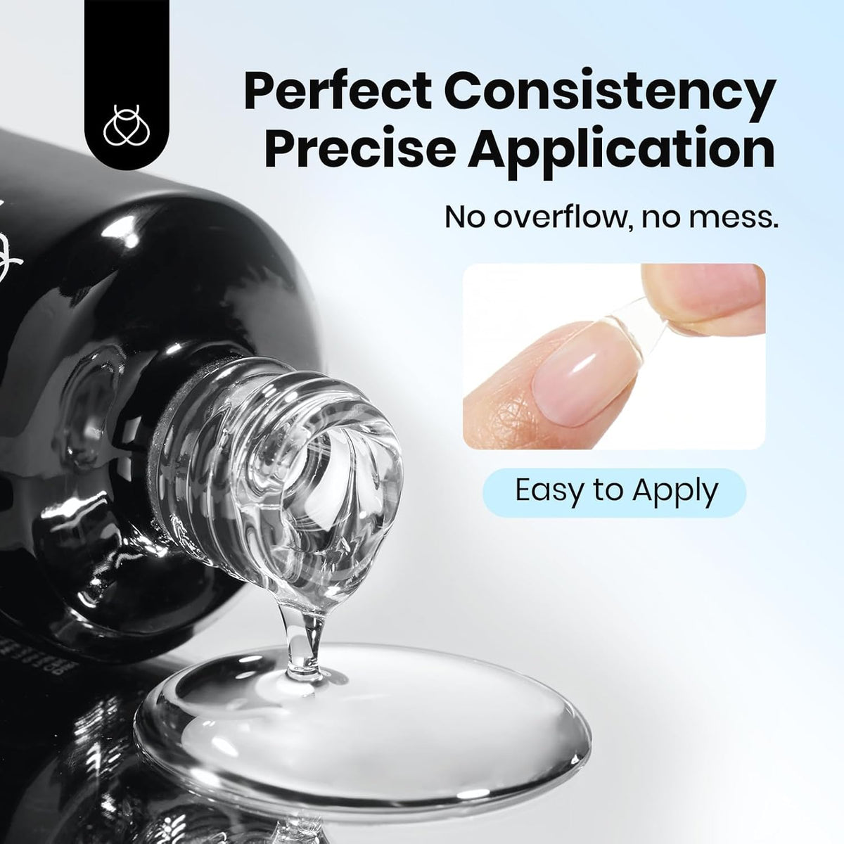 Beetles 2Pcs 15ml HEMA-Free Nail Glue Gel for Acrylic Nail Tips & Clear Press On Nails, Super