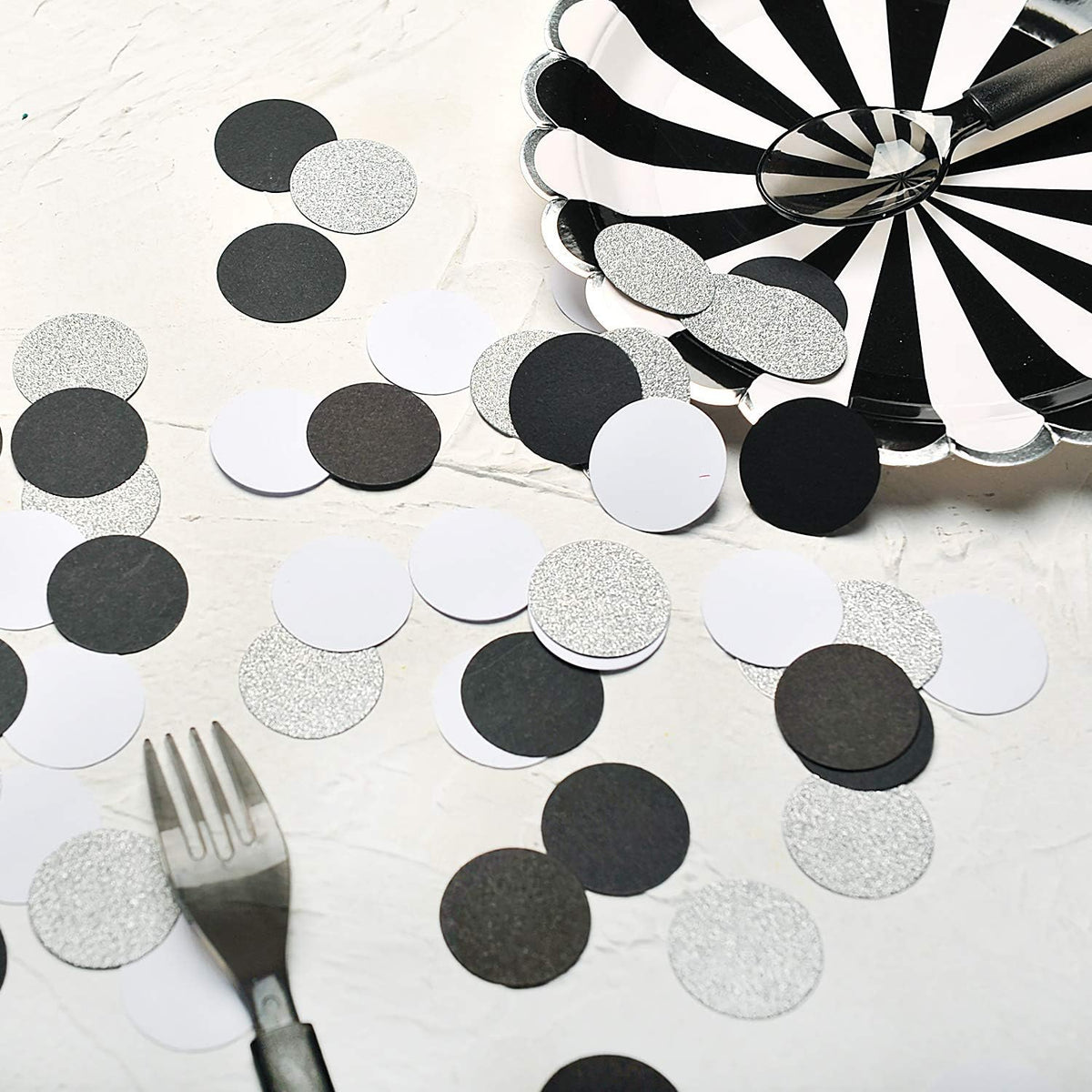 Glitter Confetti Circle Dots for Table Wedding Birthday Party Decoration, 1.2 inch in Diameter