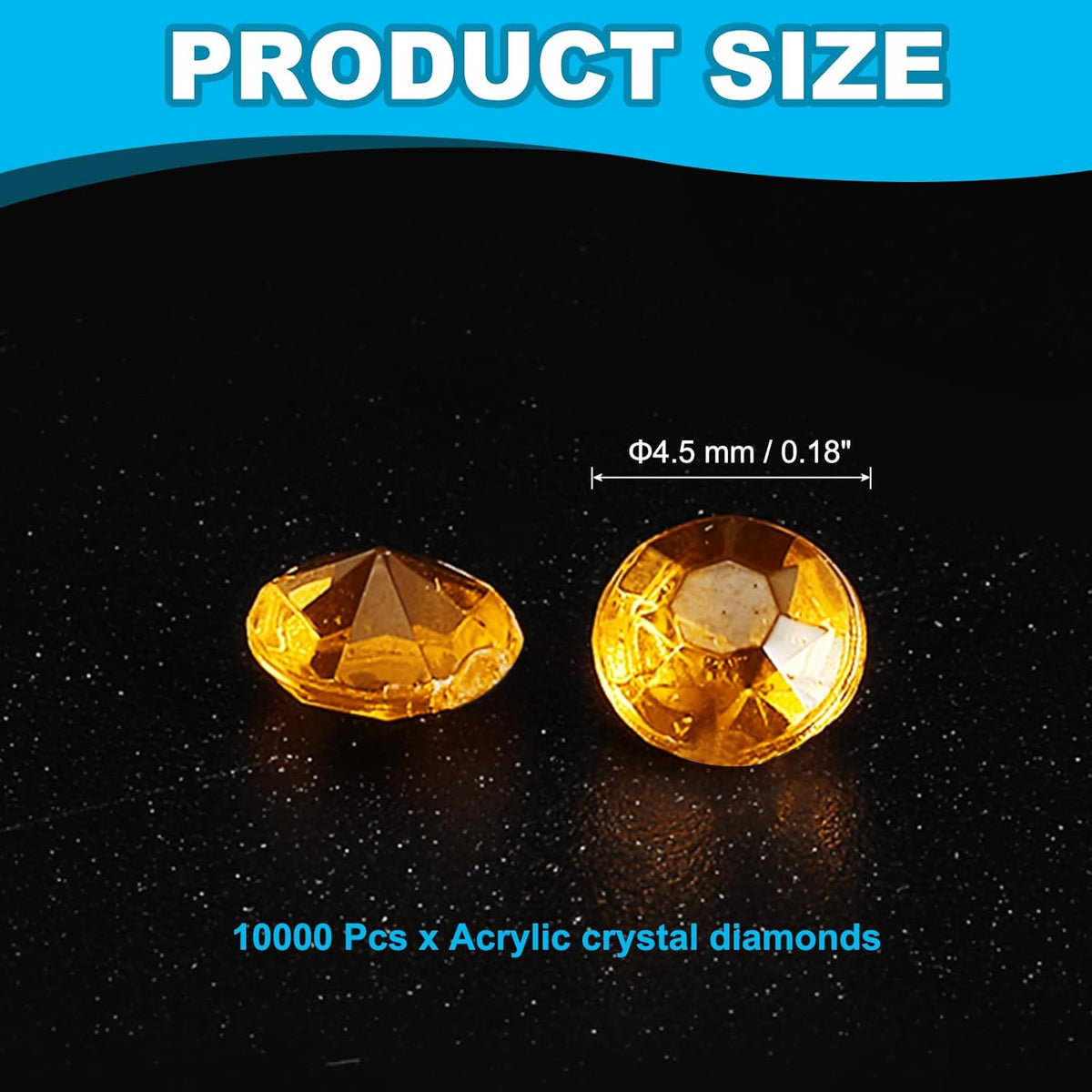 PATIKIL 10000 Pcs Wedding Table Scatter Confetti Crystals 4.5mm Acrylic Diamonds Vase Fillers Gems