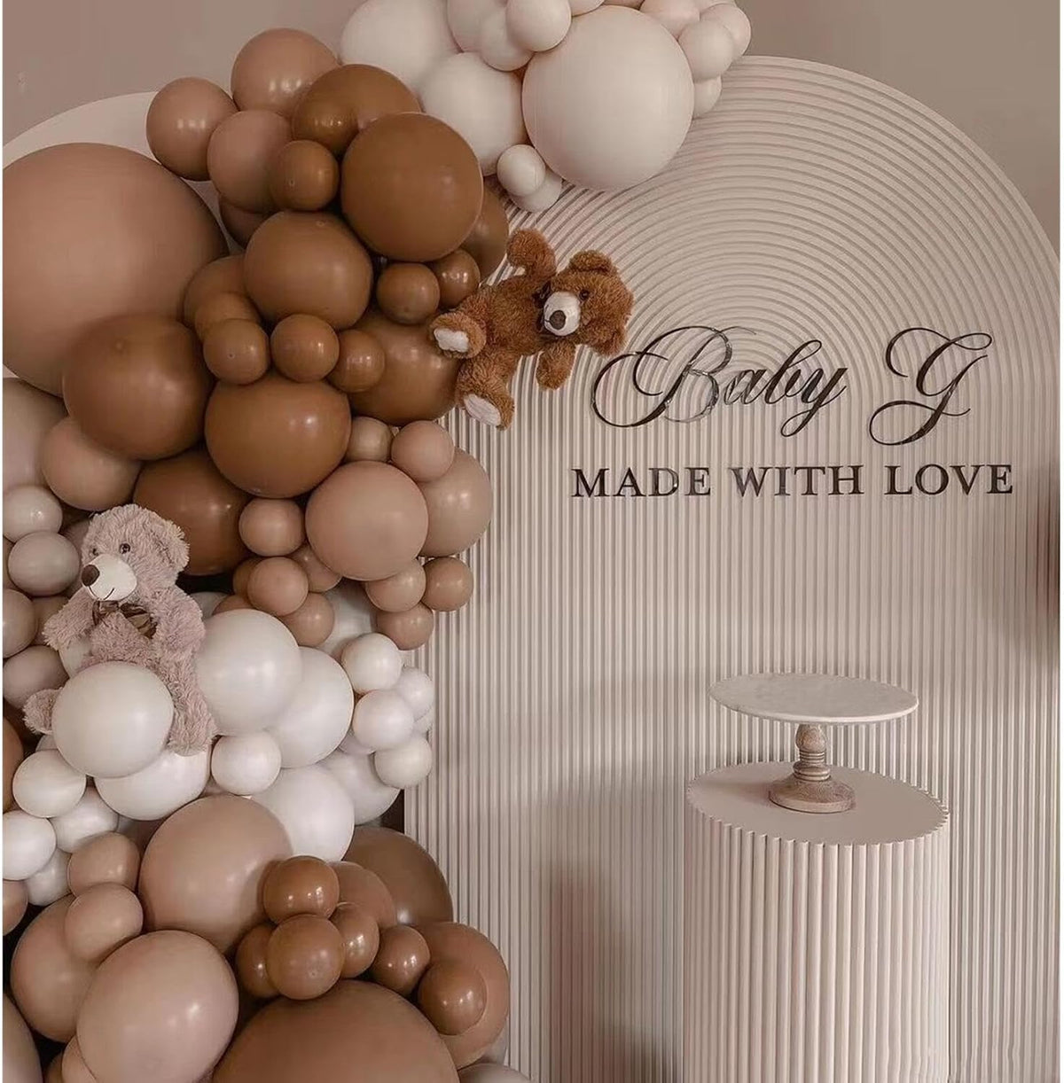 412pcs Brown Balloon Garland Arch Kit 18 12 10 5 Inch Different Sizes Matte Rretro Latex light
