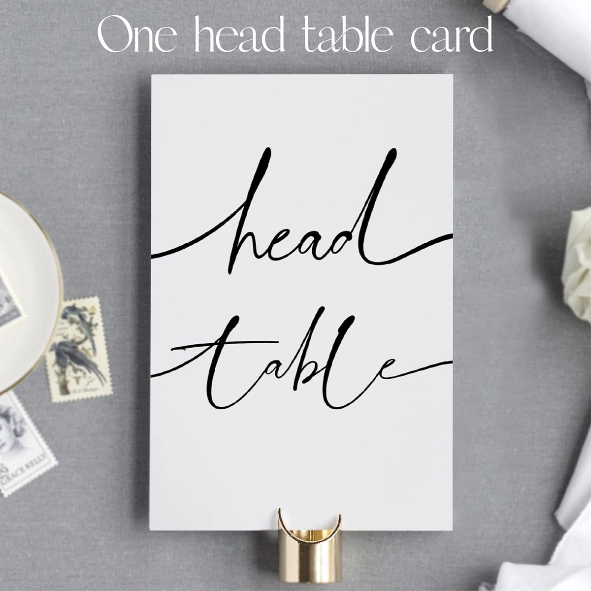 26 Pieces Table Numbers for Wedding Reception, Table Number 1-25 with Head Table Card, Double Sided