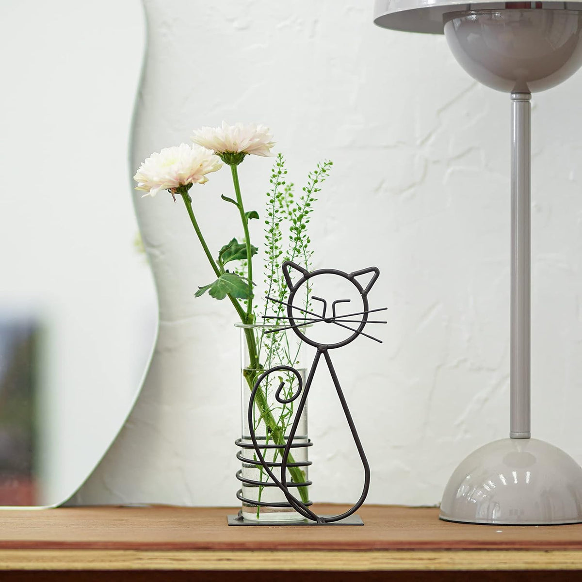 Marbrasse Desktop Glass Planter Hydroponics Vase,Planter Bulb Vase with Holder for Home