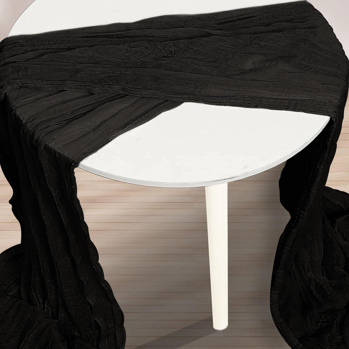 6 Pack Black Cheesecloth Table Runner 35x120 Inch 10Ft Rustic Gauze Cheese Cloth Thanksgiving Table