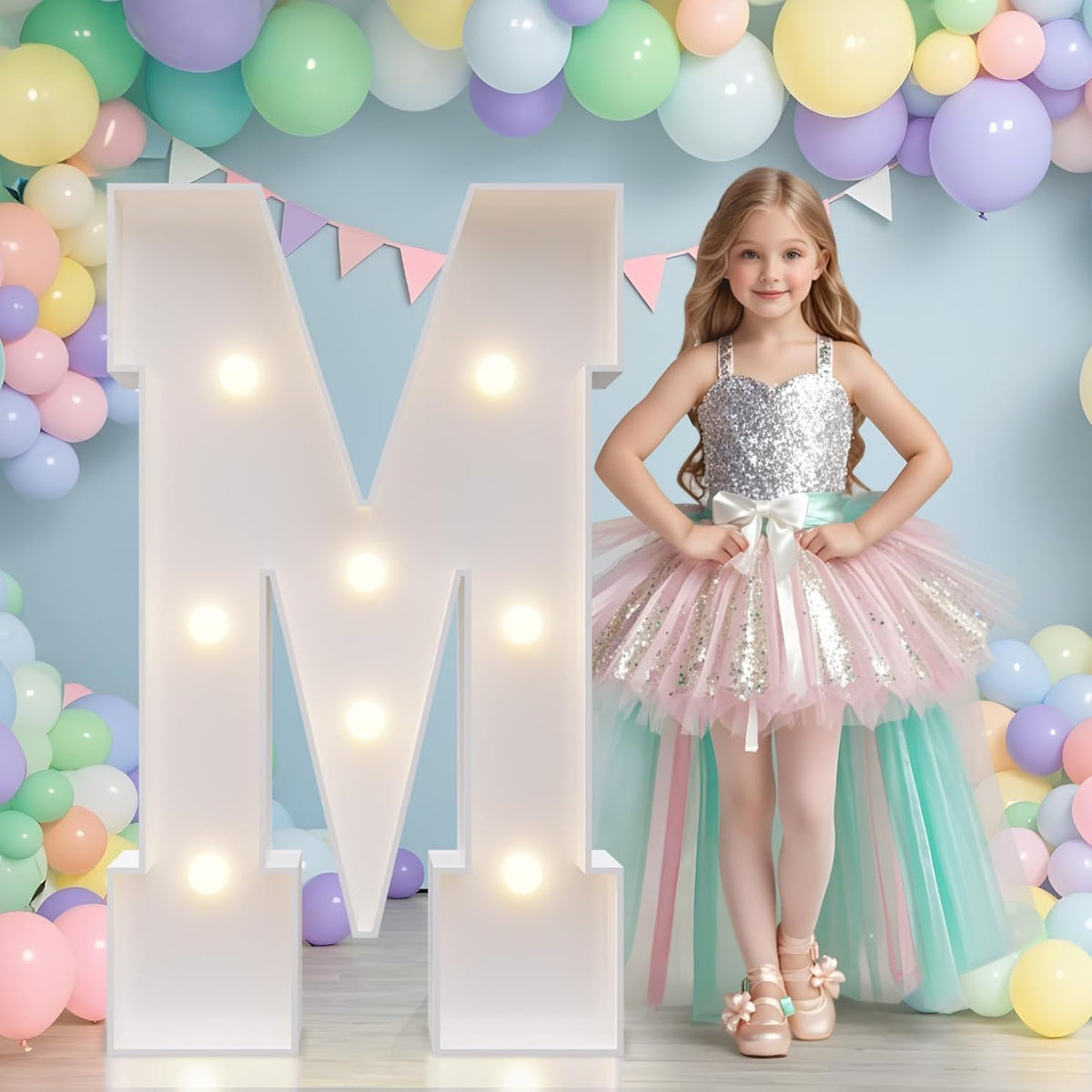 JoyMuse Marquee Letters 3 Feet Tall, Light Up Letters 3FT with Lights, Large Letters for Party