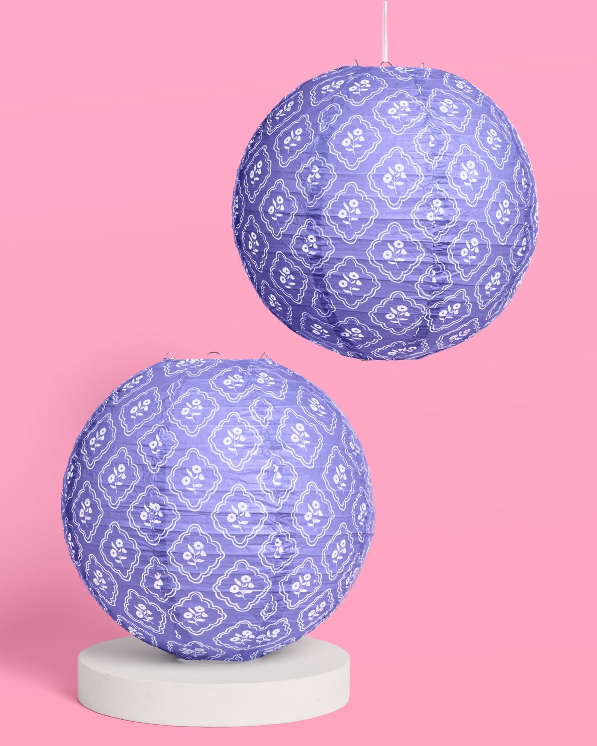 xo, Fetti Blue Coastal Paper Lanterns - 6 pcs. | Beach Party Decorations, Bachelorette Lights