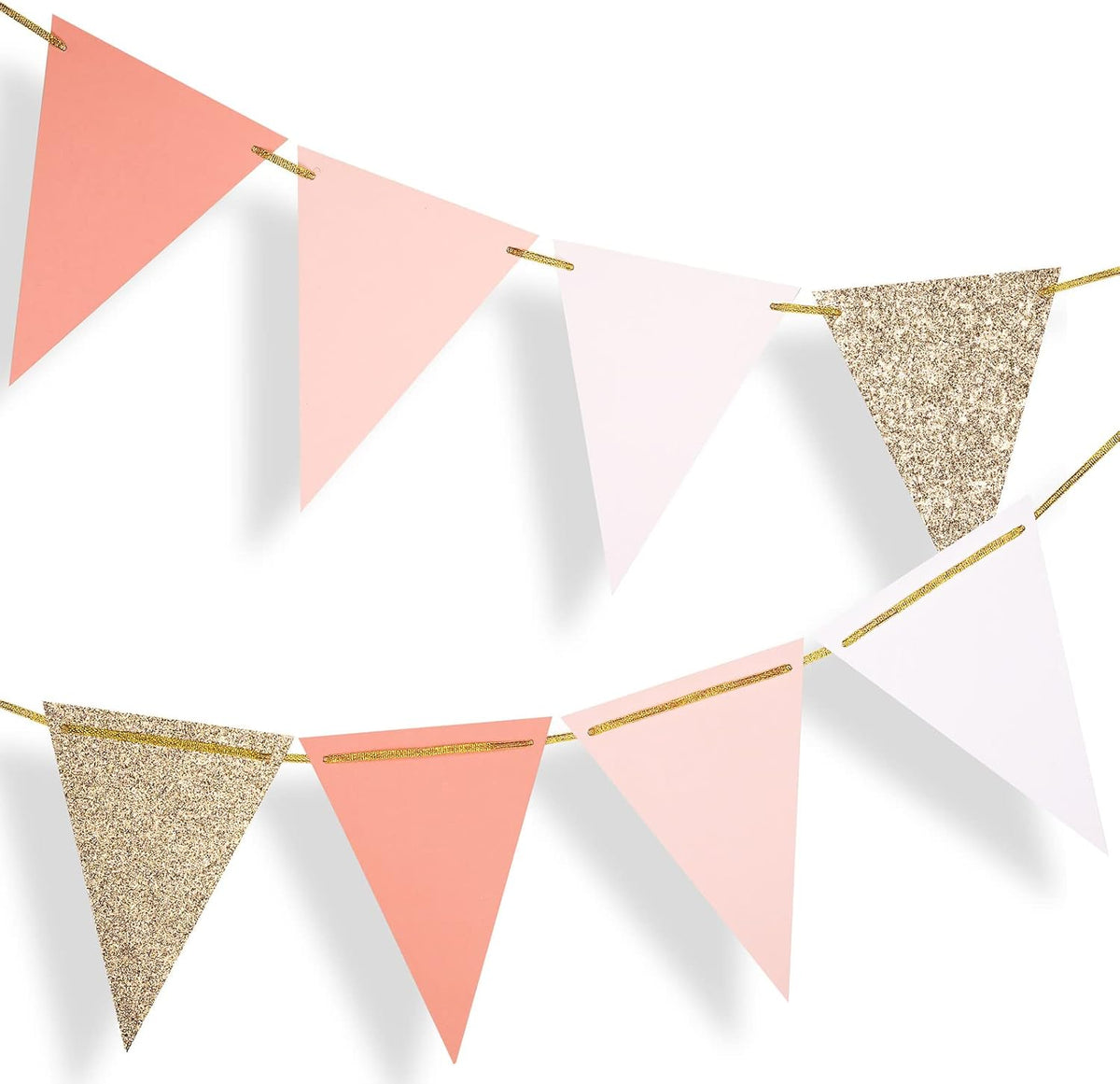 Fonder Mols 10-feet Vintage Flags of Paper Pennant Banner, Triangle Flags Bunting Banner Garland