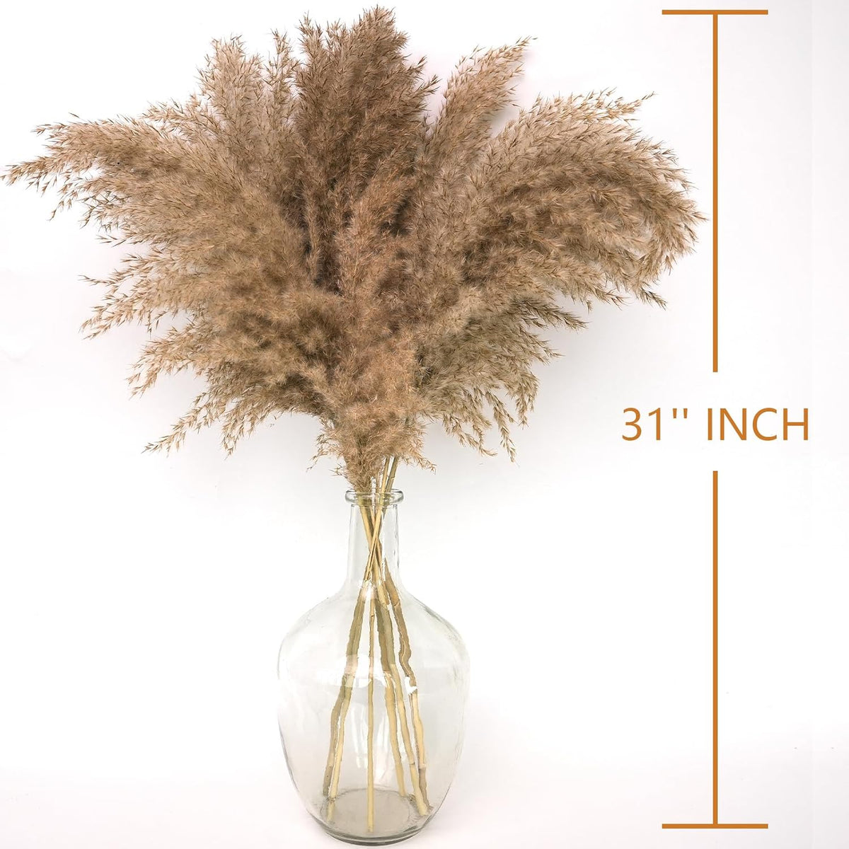 30-inch Tall Nature Pampas Grass Bouquet Decor - Boho Flowers and Feathers for Centerpieces