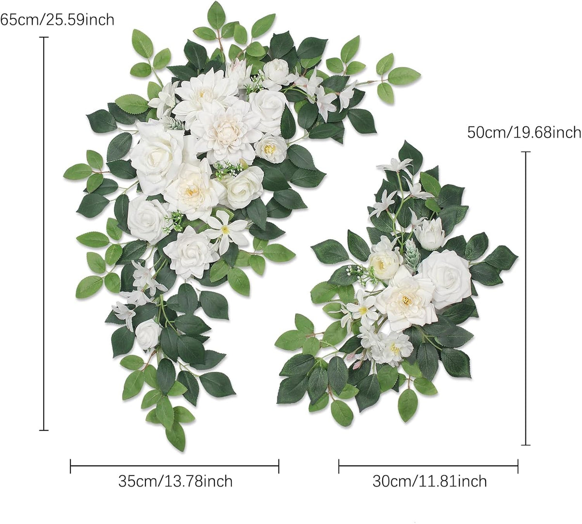 Pack of 2 Artificial Flowers for Backdrop Decoration, Wedding Arch Flowers,Reception Welcome Sign