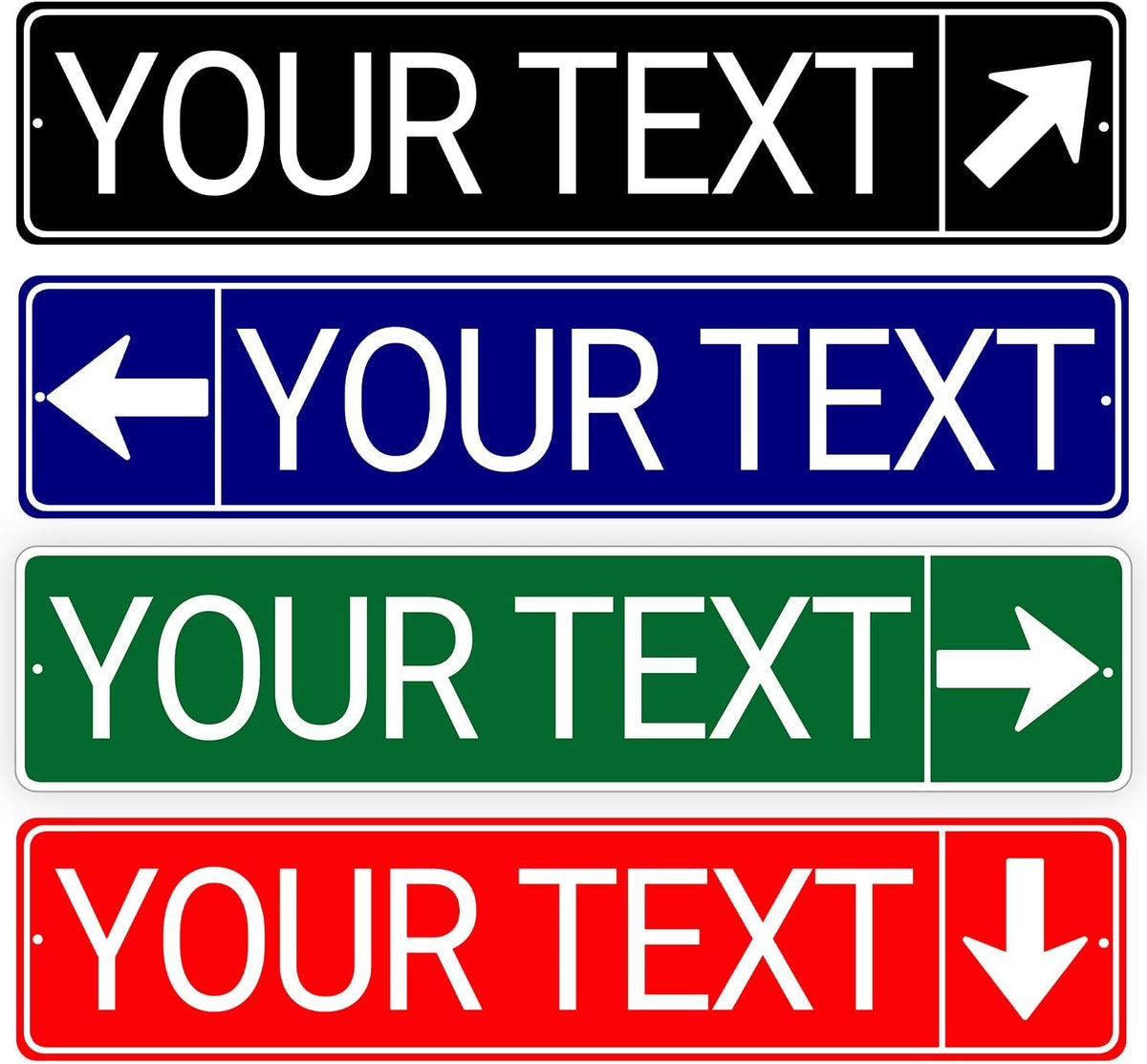 Custom Street Signs, Reflective Option, Single/Double Sided, Outdoor Metal Signs with Direction