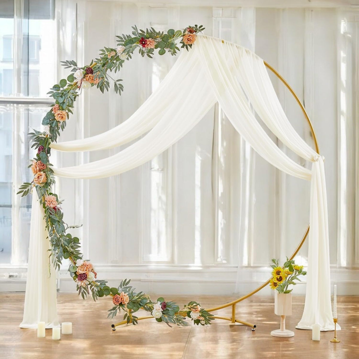 MDS Halloween Chiffon Draping Fabric - 2 Panel, 30" Wide x 30ft Long - Sheer Spooky Arbor & Canopy