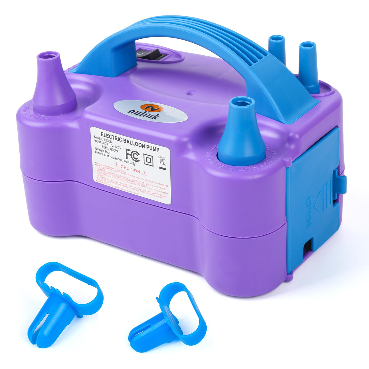 NuLink Balloon Pump Electric Portable Dual Nozzle Air Pump for Balloons Blower Pump Inflator for