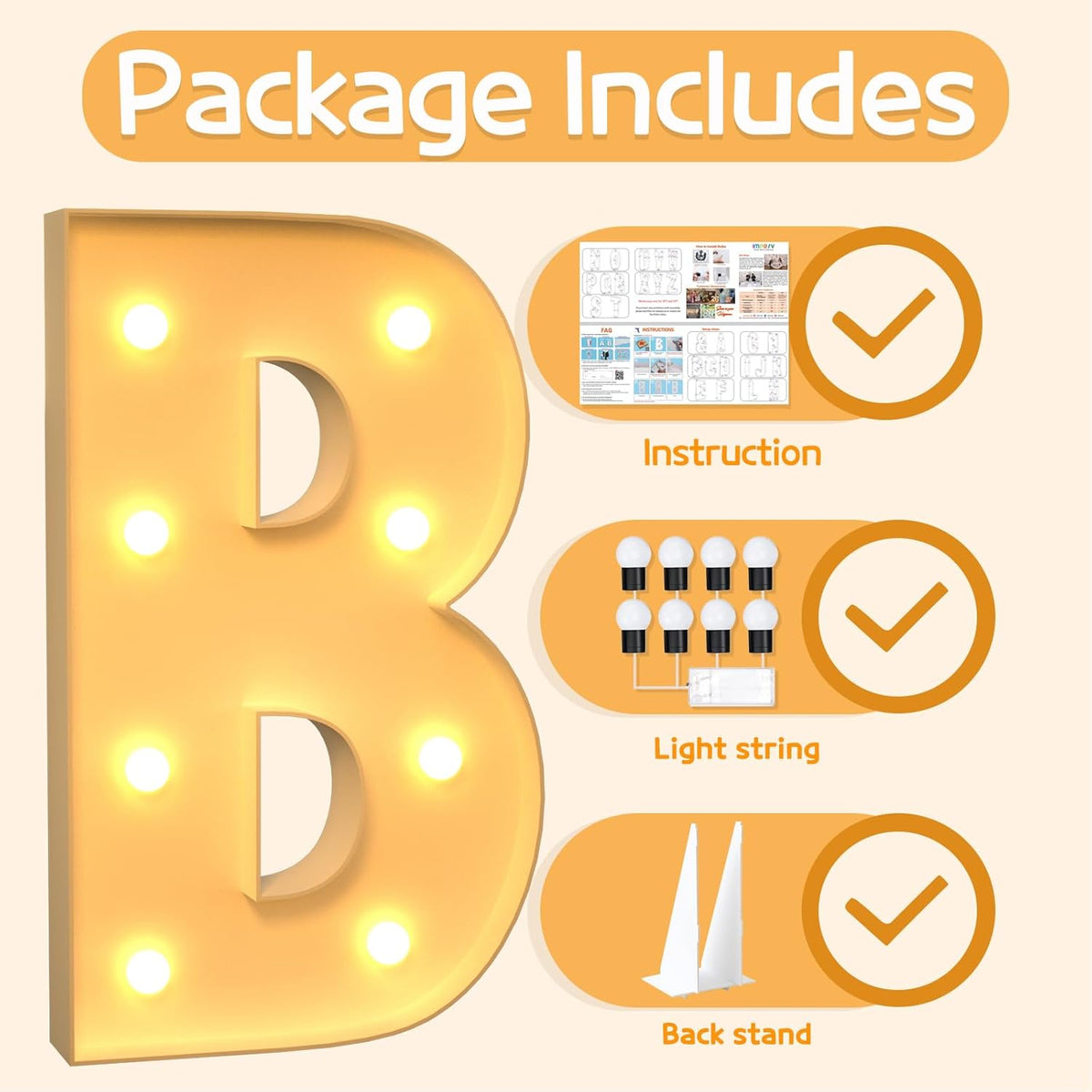 Marquee Letters 3 Feet Tall Large Light Up Letters B Baby Shower Decorations Birthday Engagement