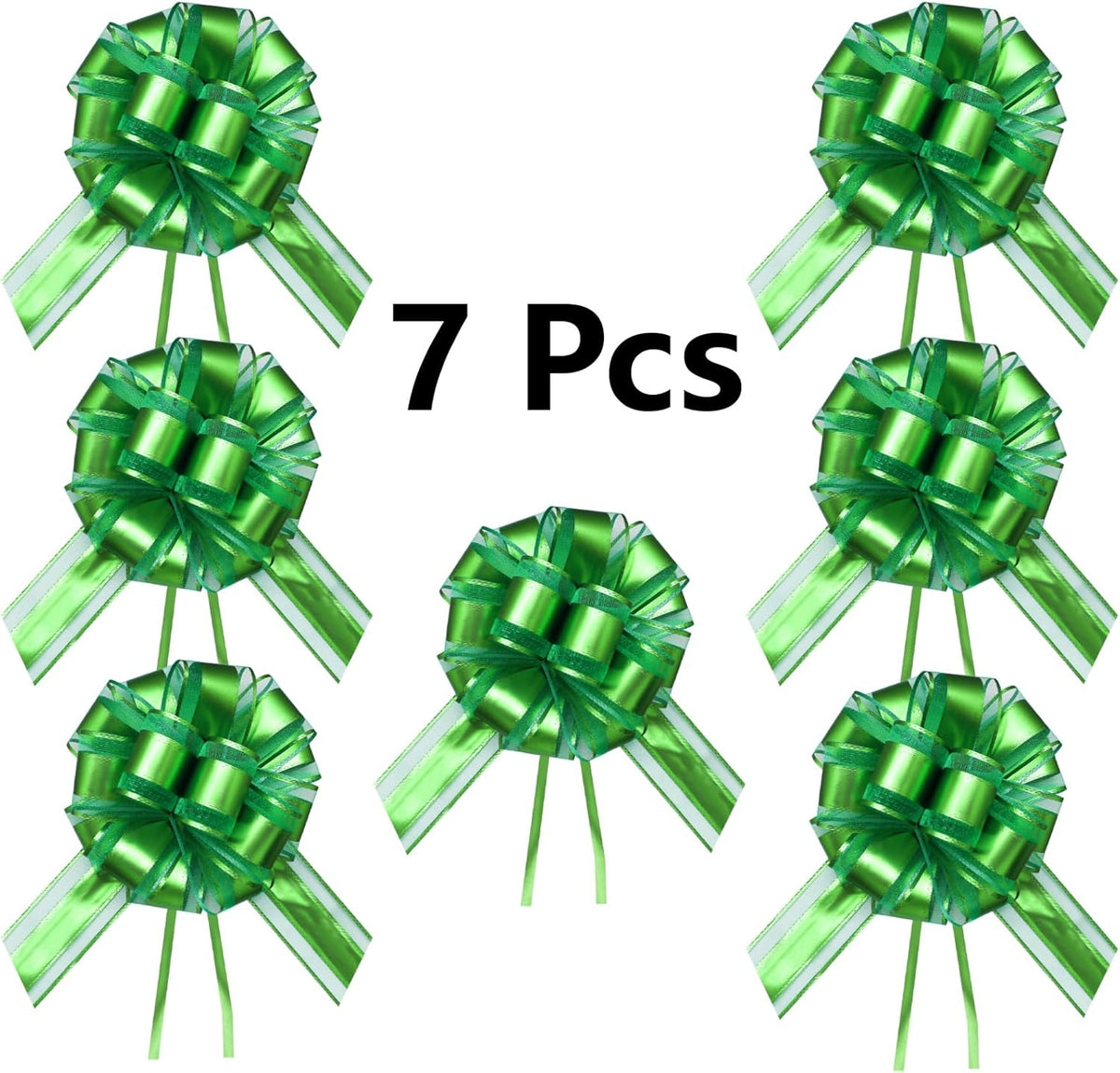7 Pieces Large Pull Bows, 6 inche, Big Bow for Gift Wrapping, Christmas Party Birthday Gift
