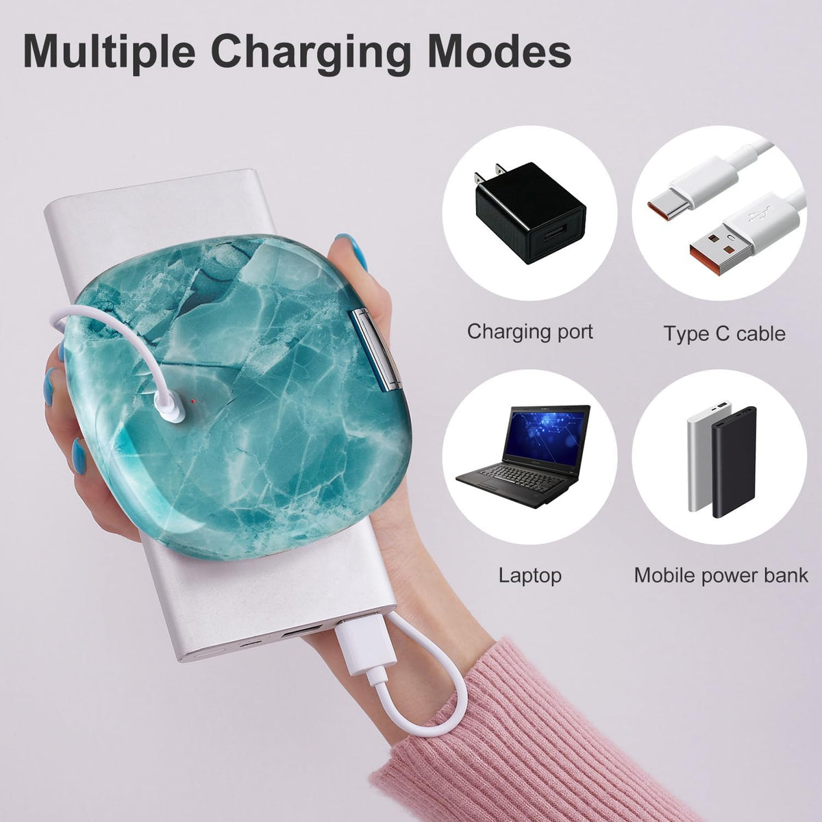 Mocado Compact LED Travel Makeup Mirror - 4 Inches 1X/10X Magnification Travel Mirror with Light