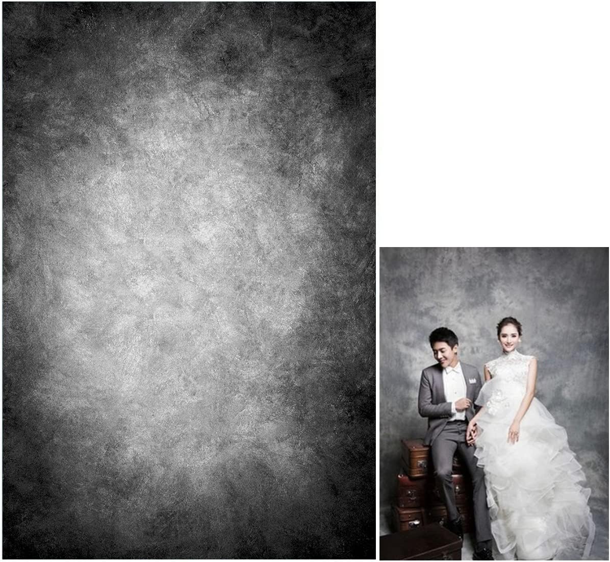 6.5x10ft Abstract Black Gray Portrait Photography Backdrops Photo Studio Prop Background for