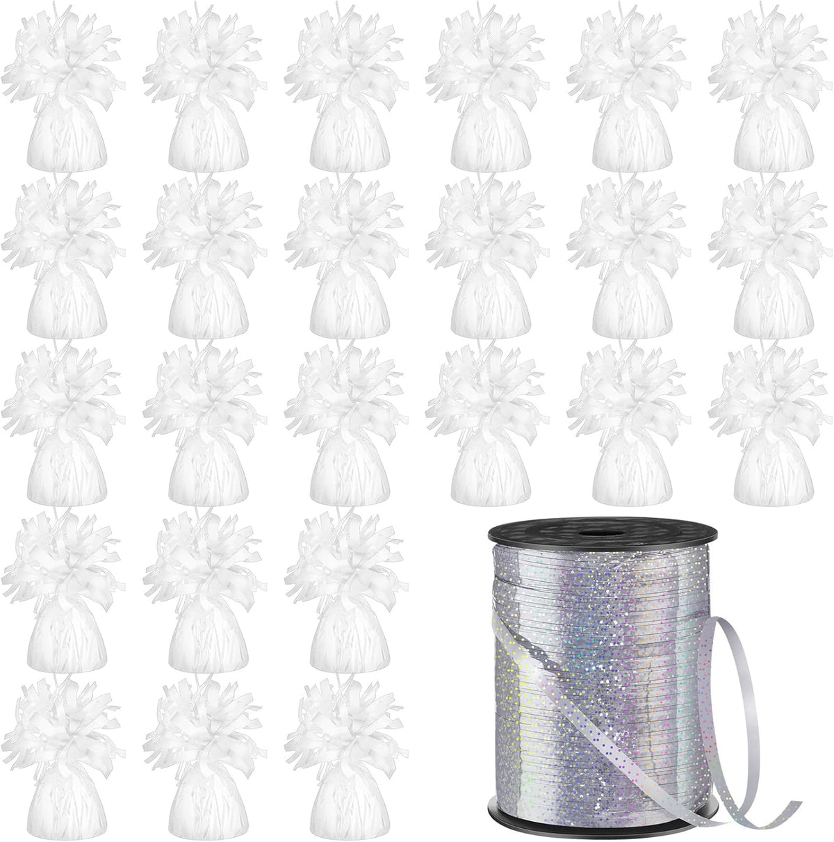 24 Pcs Balloon Weights Metallic Anchor Balloon Holder for Helium Balloons Heavy Table Weights and 1
