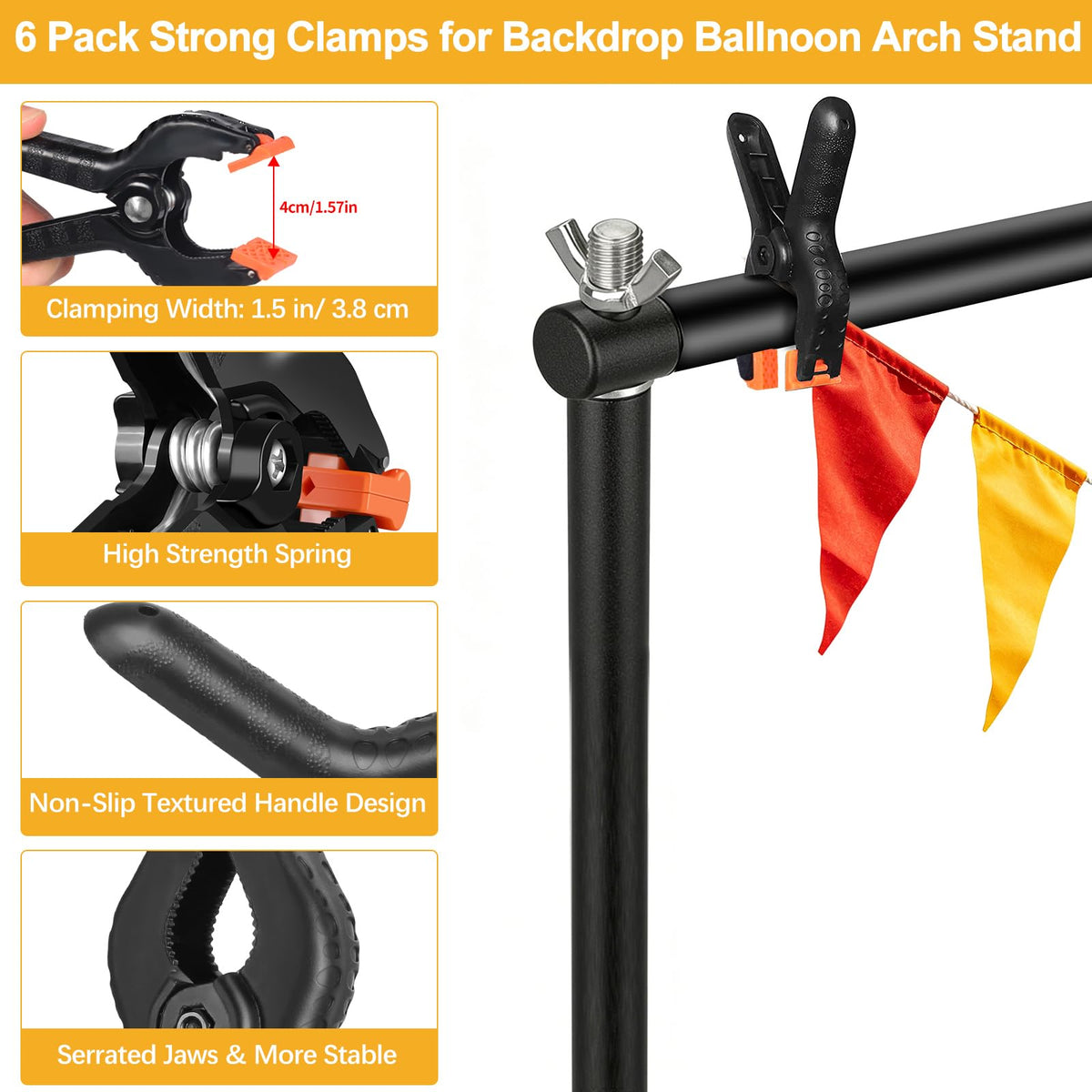 Backdrop Stand 10x7ft(WxH)- 7 Widths Photo Studio Adjustable Background Stand Support kit with