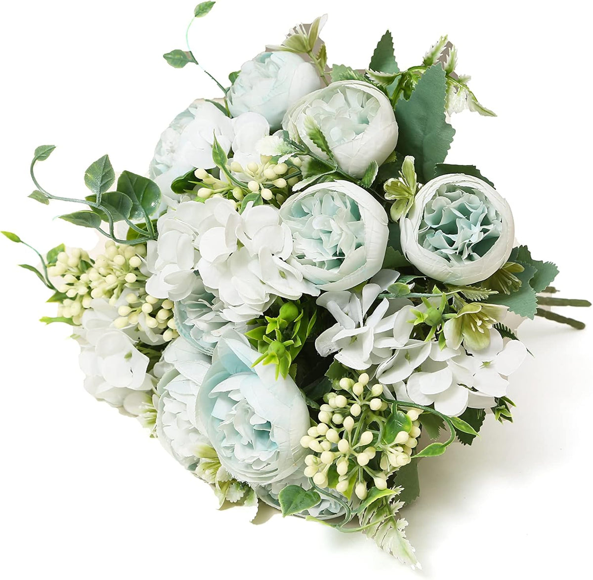 Artificial Flowers Fake Peony Silk Mini Plastic Bridal Flowers for DIY Wedding Bouquets Home