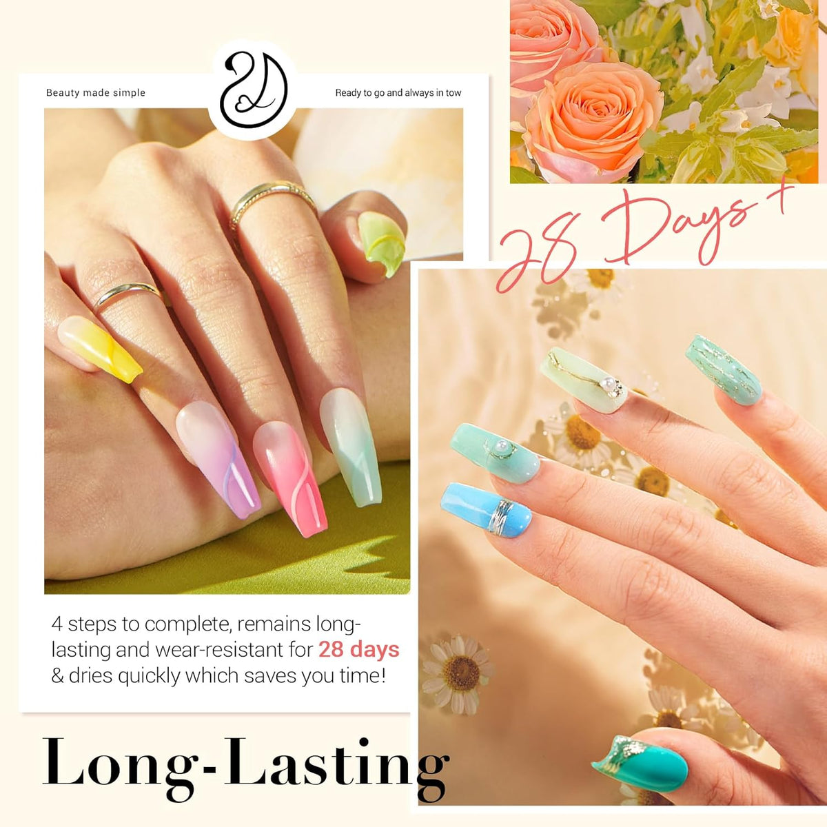 AZUREBEAUTY Dip Powder Nail Kit with Electric Nail Drill 24 Colors Bright Green Pink Orange Nail