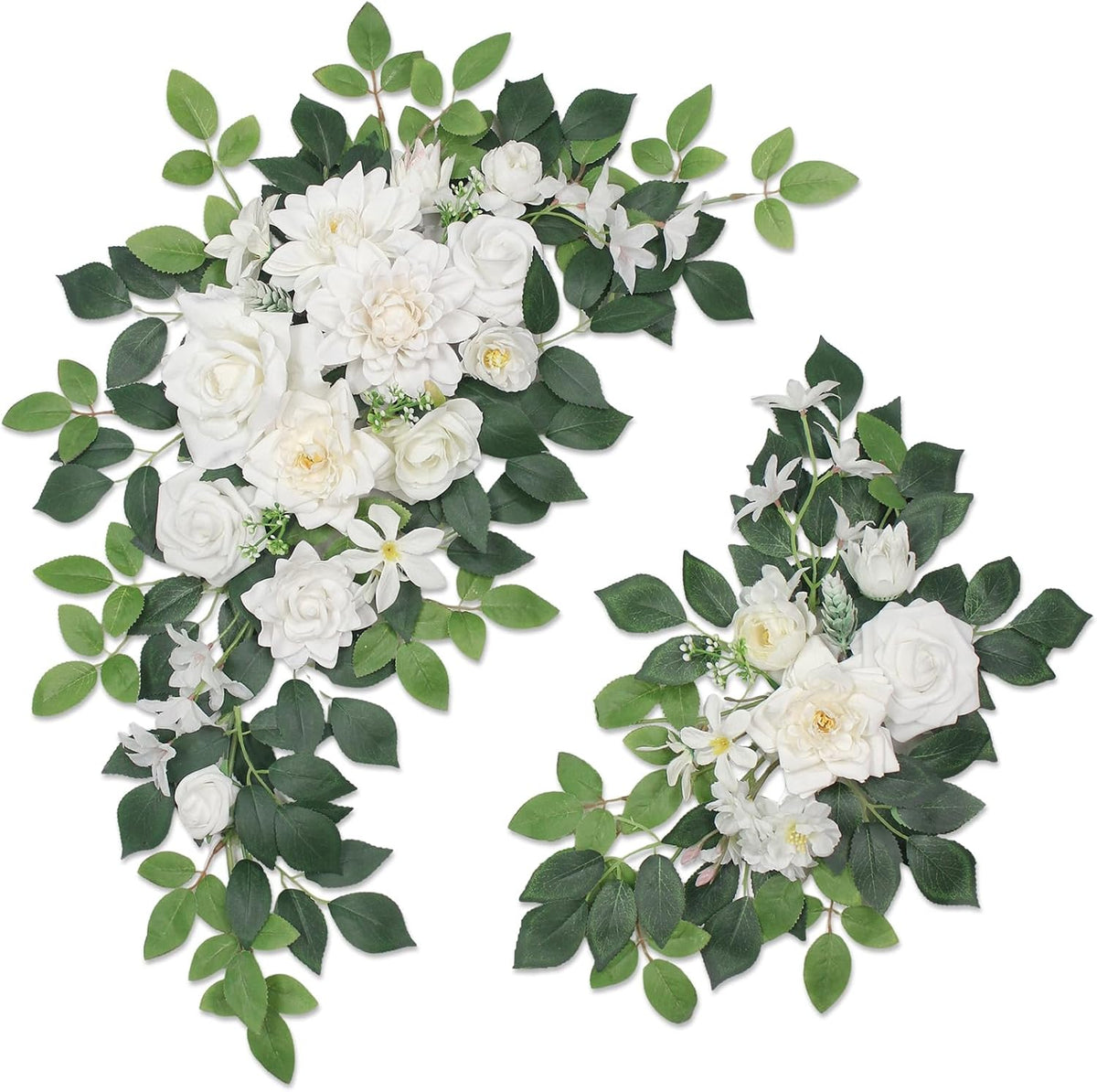 Pack of 2 Artificial Flowers for Backdrop Decoration, Wedding Arch Flowers,Reception Welcome Sign