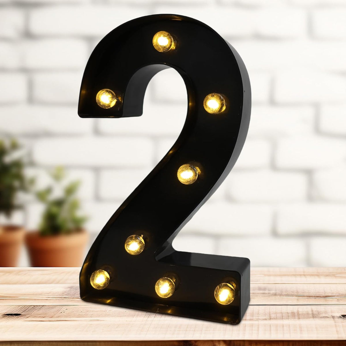LED Marquee Numbers, 8.58 Inch Led Light Up Numbers for Party, Small Light Up Letters, Battery