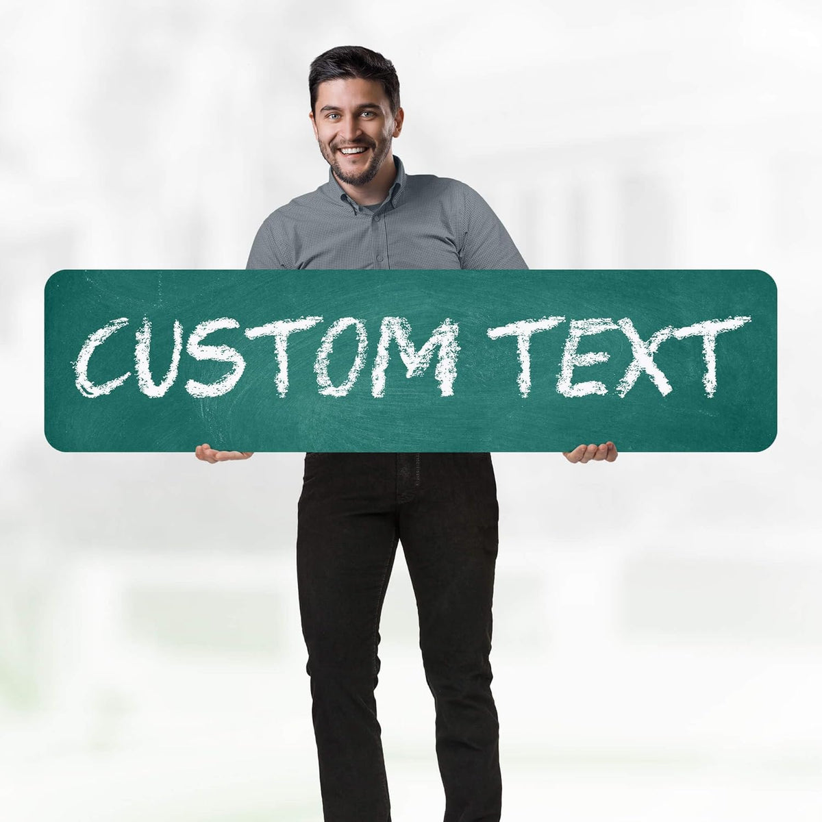 Custom Sign, Custom Street Sign, 11 Font Colors, 13 Font Styles, 4 Hole Options, 22 Sizes, 12x48