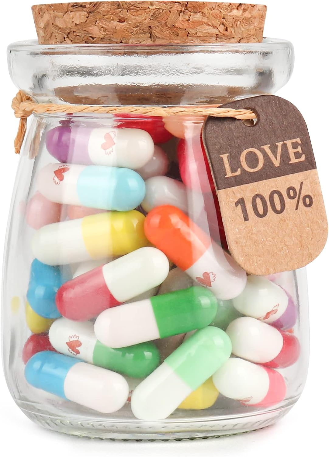 Capsule Letters Message in a Glass Bottle for Valentine's Day, Birthday,Thanksgiving