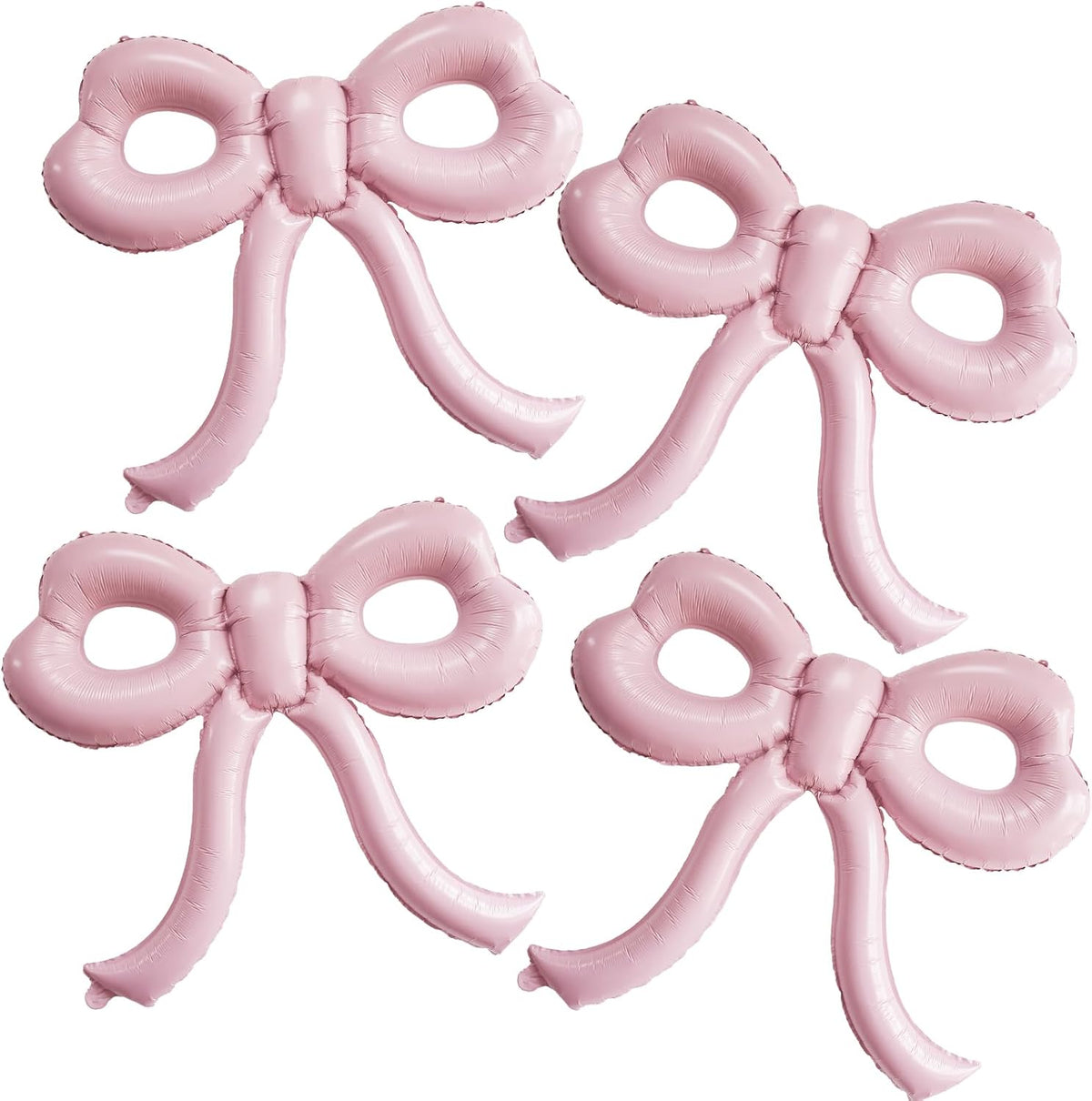 4 Pcs Light Pink Bow Balloons Bow Party Decorations for Girl Women Bow Birthday Decorations Giant