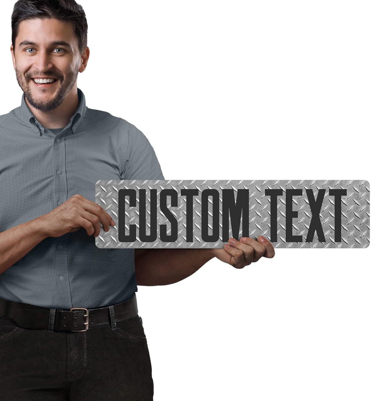 Custom Sign, Custom Street Sign, 11 Font Colors, 13 Font Styles, 4 Hole Options, 22 Sizes, 6x24