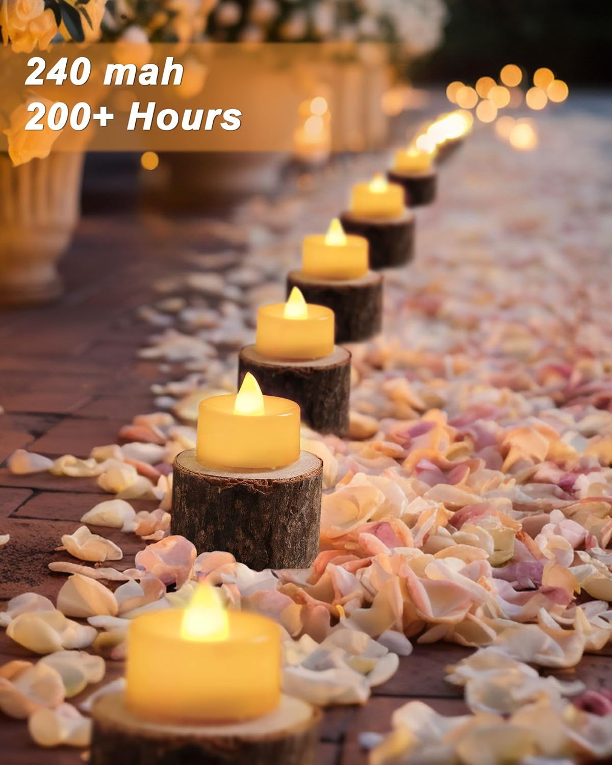 BEICHI Flameless Candles, 24Pack Battery Operated Candle, LED Tea Lights Candles Battery Operated