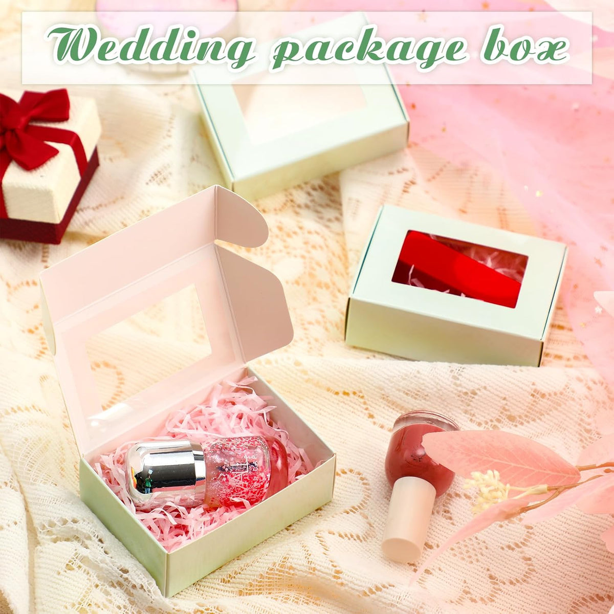 Zonon 30 Pcs Soap Boxes for Homemade Packaging, Mini Kraft Treat Boxes with Window for Bakery Candy