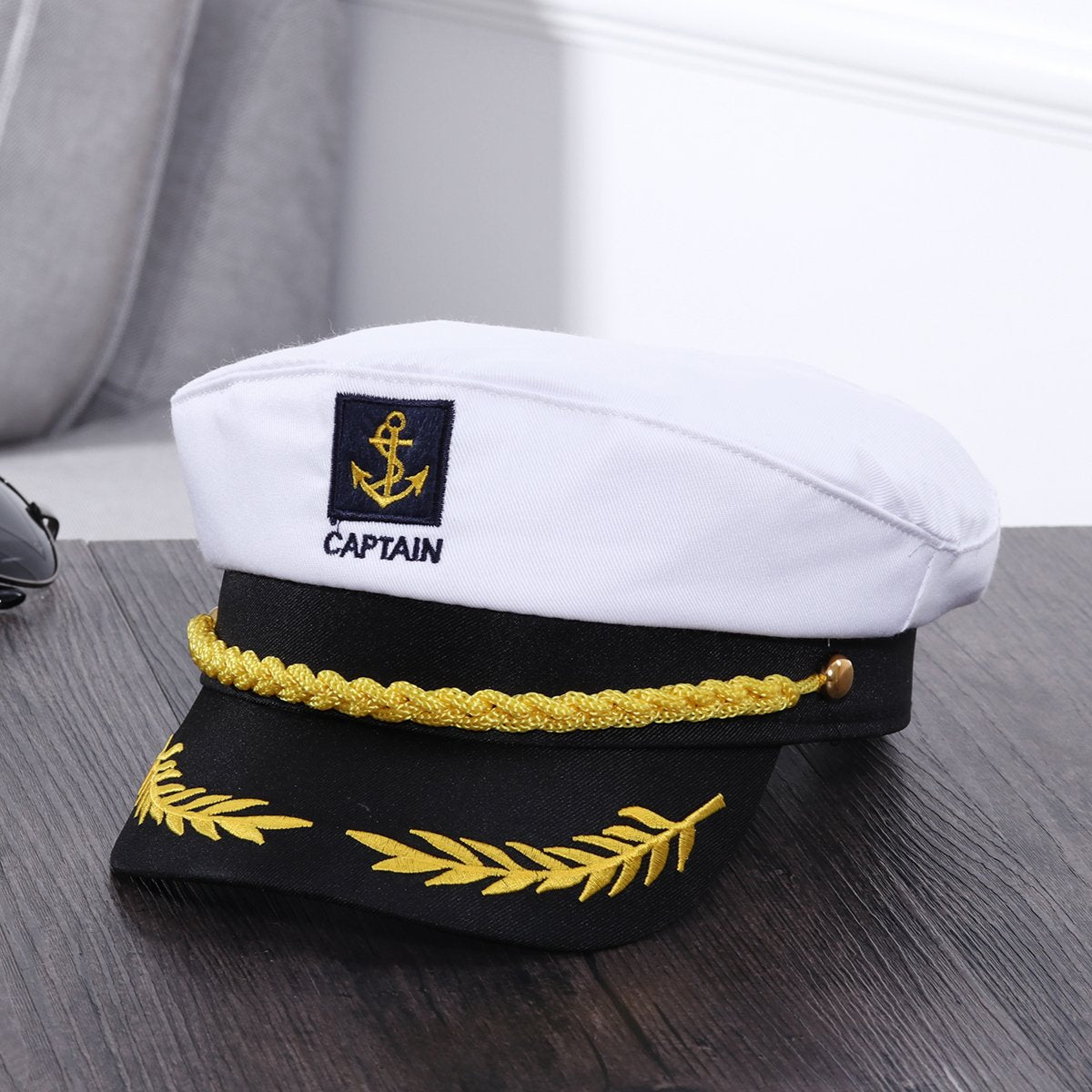 Adult Yacht Captain Hat White Sailor Hat for Women Men Yacht Boat Sailor Captain Cap Marine Admiral