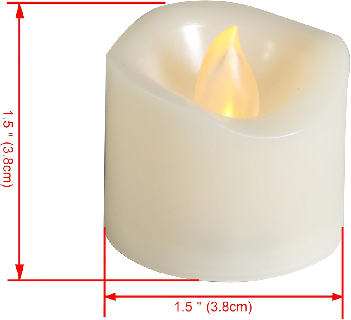 CANDLE CHOICE Battery Operated Flameless Tea Lights Votives Realistic Flickering Fake Electric LED