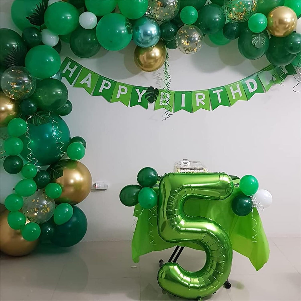 40 Inch Balloon Number 9 Green, Large Foil Number Balloons Set 0-9, Digital 9 Helium Balloons for