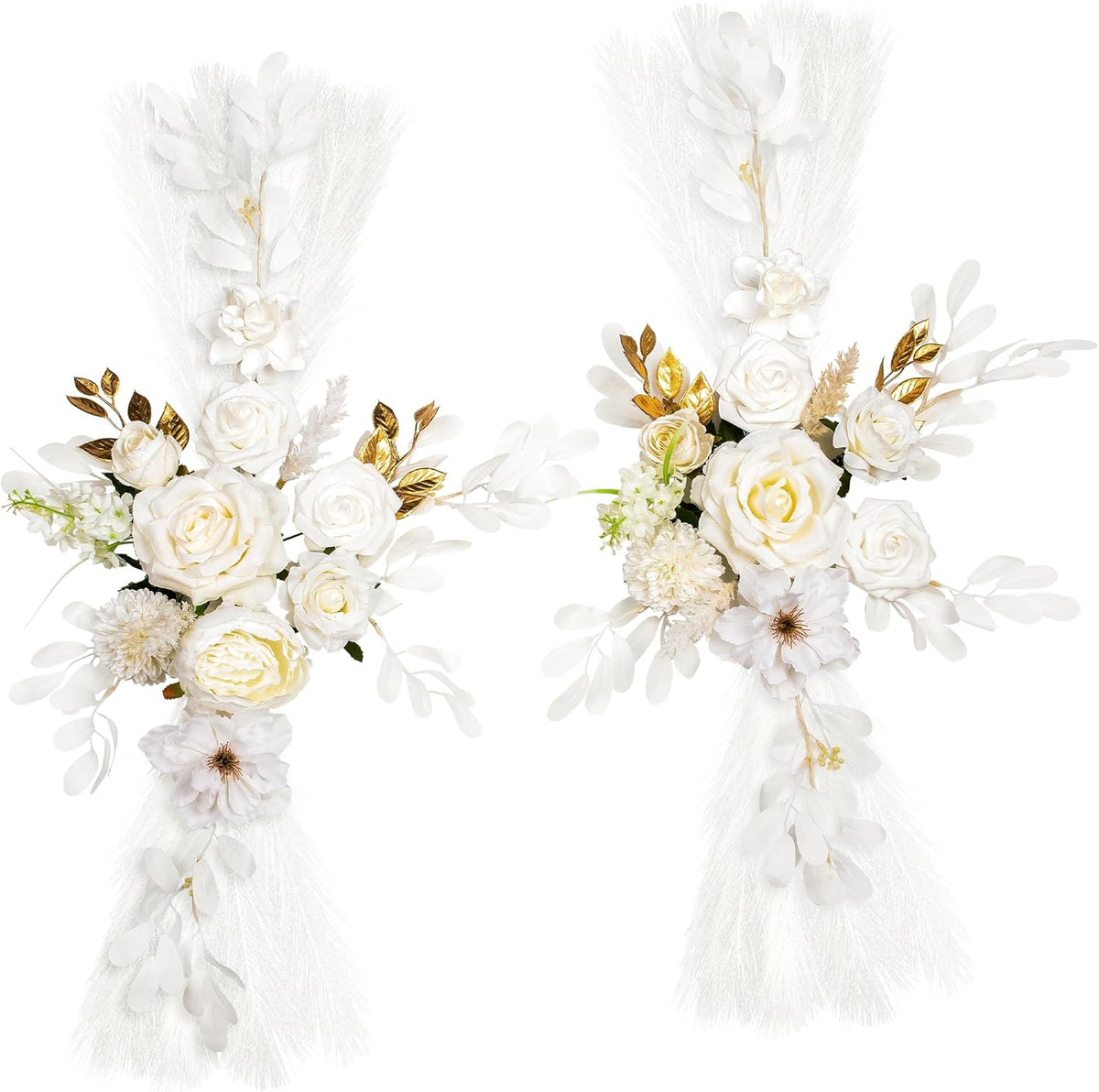 Wedding Arch Flowers, Artificial Flowers for Reception Backdrop and Welcome Ceremony Sign, Large