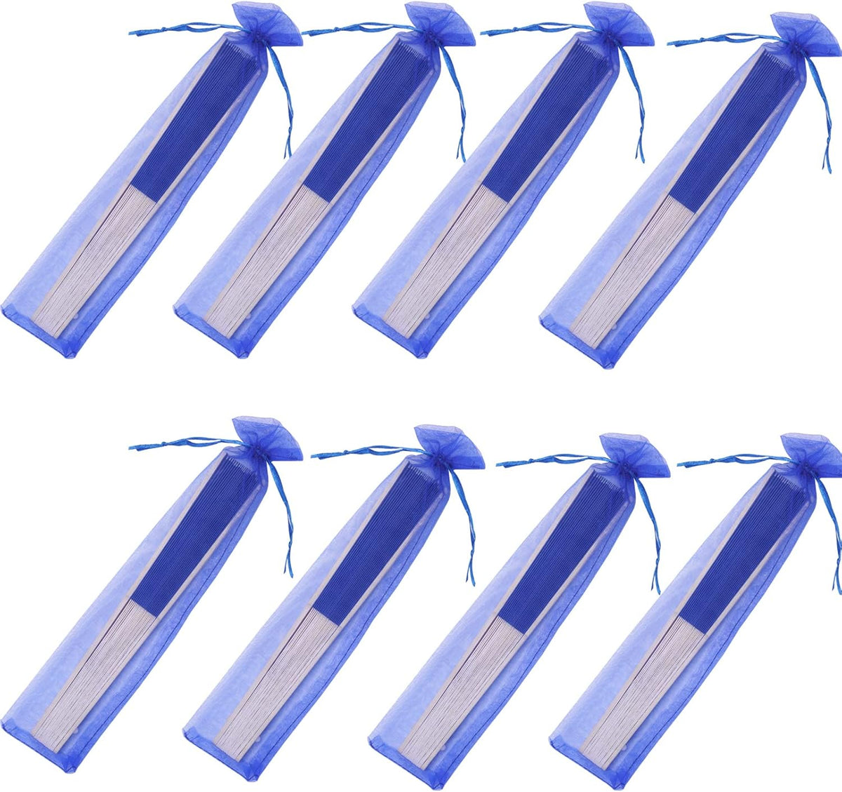 24pcs Imitated Silk Hand Fan Imitated Silk Fabric Bamboo Handheld Folded Fan Bridal Dancing Props