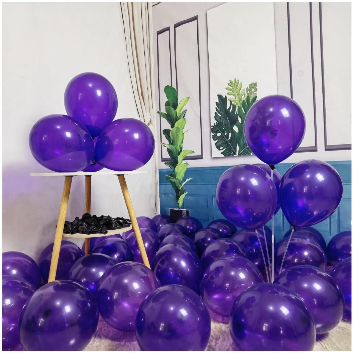 300 Pack Dark Purple Balloons 12 inch Dark Purple Latex Party Balloon Bulk for Various Party Events