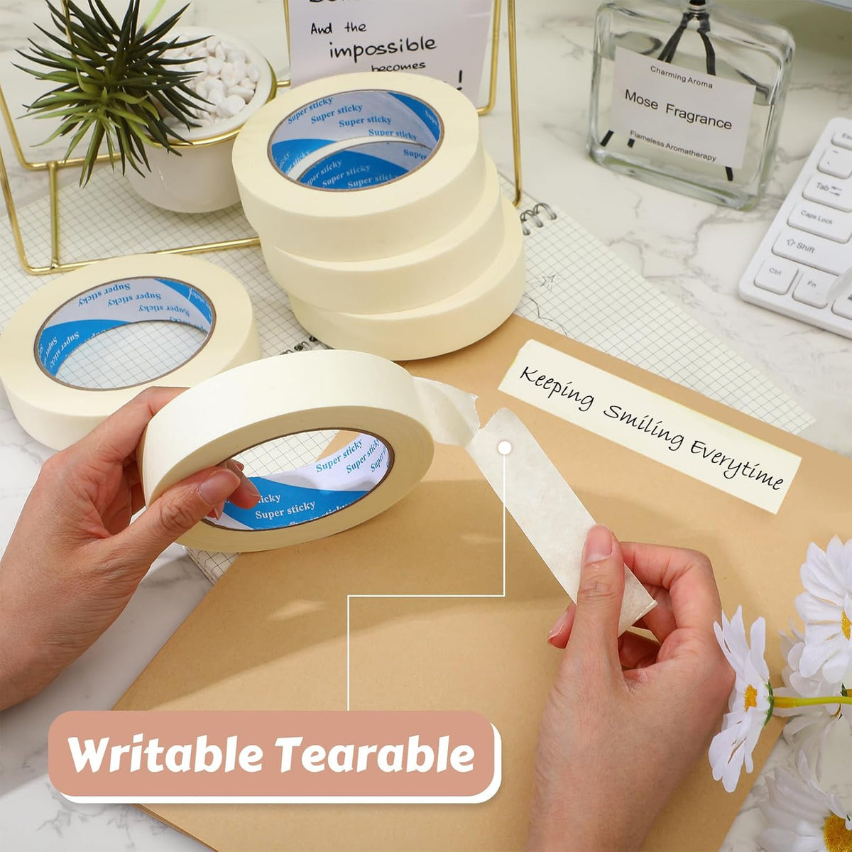 Masking Tape Bulk General Purpose Masking Painting Tape 55 Yards for Painting Home Office School