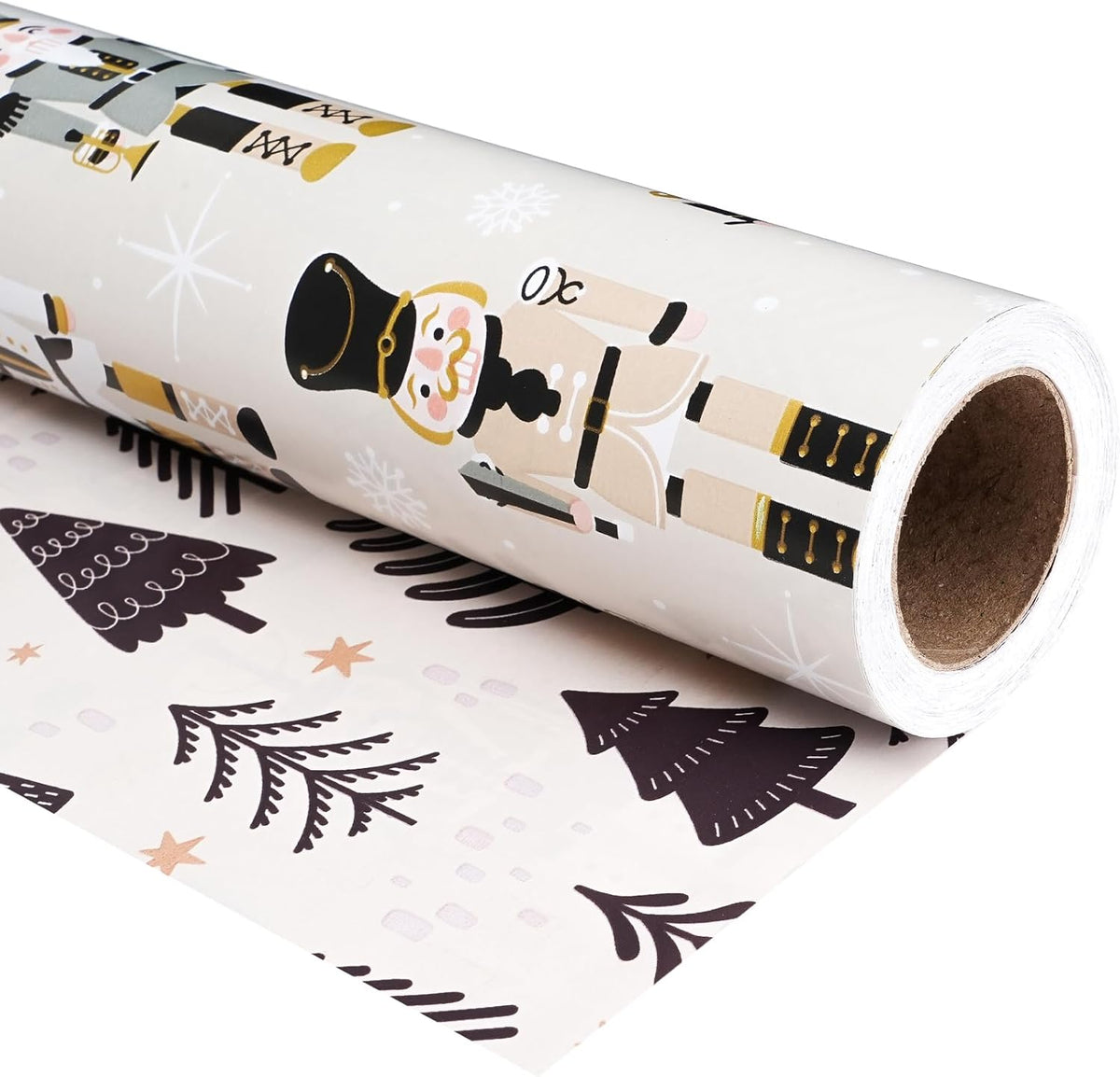 Ulmasinn Reversible Christmas Wrapping Paper Roll - 17" x33ft Double-Sided Designs with Luxury